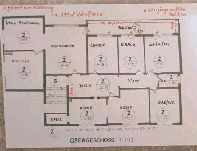 Etagenwohnung Triefenstein - 6 Zimmer, 194 m&sup2;, 319.000&euro; | Angebot:26549065