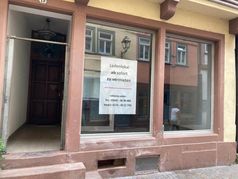 Ladengeschäft in der Wertheimer Fussgängerzone