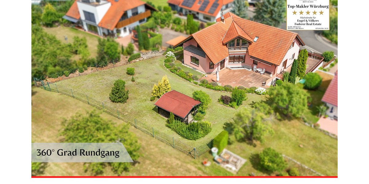 Architektonisches Schmuckstück mit Einliegerwohnung in Leinach! 6 zimmer