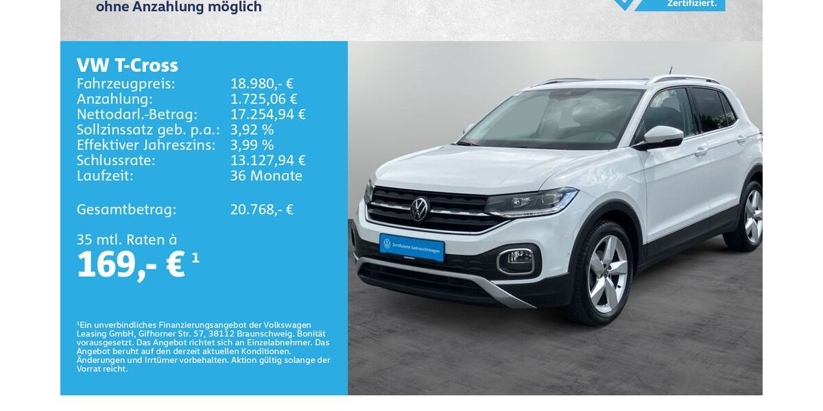 VW T-Cross 46.000 km 17.980 &euro; Kitzingen 97318