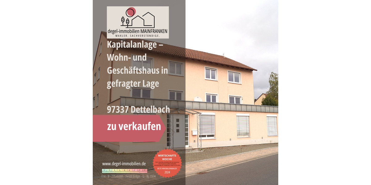 Mehrfamilienhaus, Wohnhaus Dettelbach - 1 Zimmer, 316 m&sup2;, 560.000&euro; | Angebot:24112574