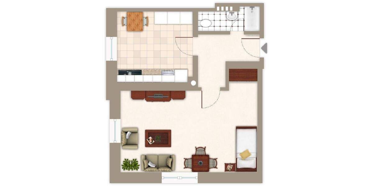 Gemütliche 1-ZW zu Wohlfühlen in Würzburg-Sanderau. 1 zimmer