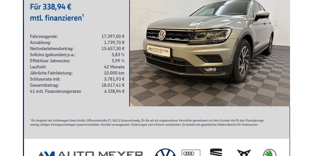 VW Tiguan 131.195 km 17.397 &euro; Ochsenfurt 97199