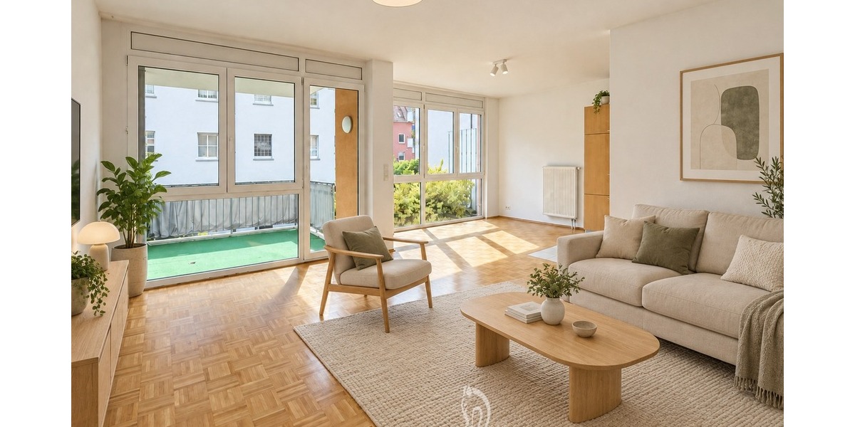 Altersgerecht, Aufzug und Stellplatz: Helle 2-Zimmer-Wohnung mit Balkonloggia - Etagenwohnung Würzburg Zellerau | Angebot:27134349