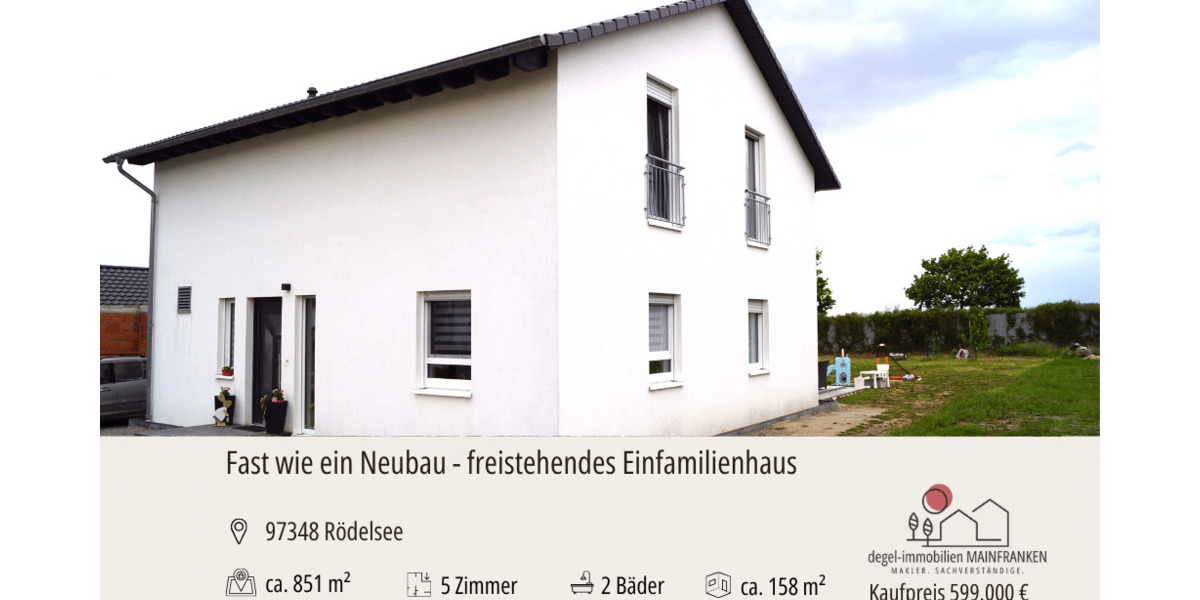 Einfamilienhaus Rödelsee - 5 Zimmer, 158 m&sup2;, 599.000&euro; | Angebot:26851459