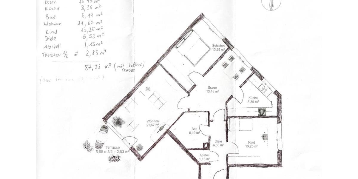 Erdgeschoßwohnung Würzburg Frauenland - 3.5 Zimmer, 87 m&sup2;, 399.000&euro; | Angebot:26882733