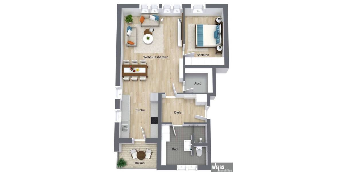 Etagenwohnung Urspringen - 2 Zimmer, 77 m&sup2;, 249.000&euro; | Angebot:26799114