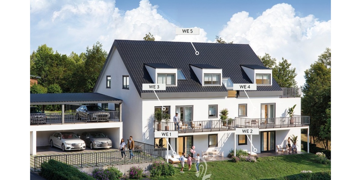 3 Zimmer - Neubau mit 5 Wohneinheiten „Am Fuß der Frankenwarte“ in Massivbauweise- Hier WE 1 - Etagenwohnung Höchberg | Angebot:25648392