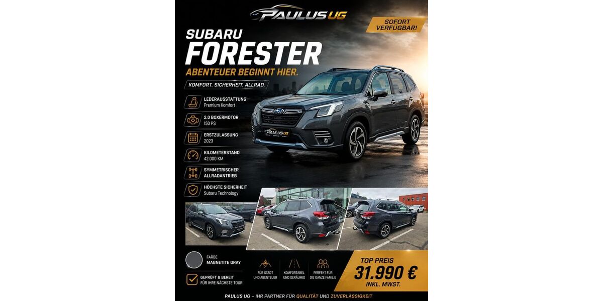 Subaru Forester 42.088 km 31.990 &euro; Markt Einersheim 97348