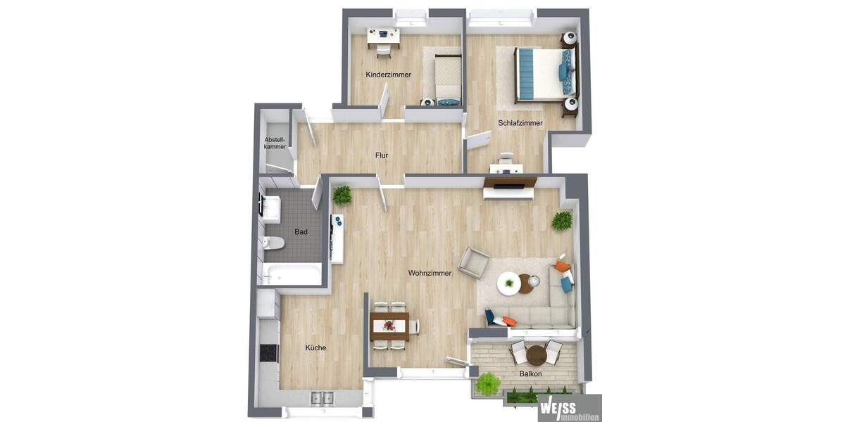 Etagenwohnung Volkach - 3 Zimmer, 106 m&sup2;, 1.000&euro; | Angebot:25821449