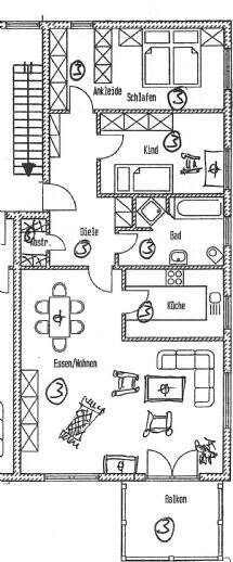 Etagenwohnung Röthlein - 3 Zimmer, 98 m&sup2;, 880&euro; | Angebot:26787033