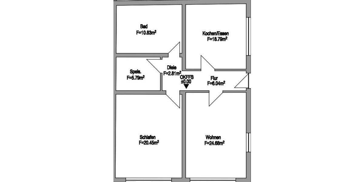 2 Zimmer Wohnung im EG 89qm mit Keller 2 zimmer