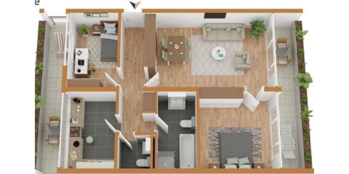 Etagenwohnung Marktheidenfeld - 3 Zimmer, 72 m&sup2;, 950&euro; | Angebot:26636179