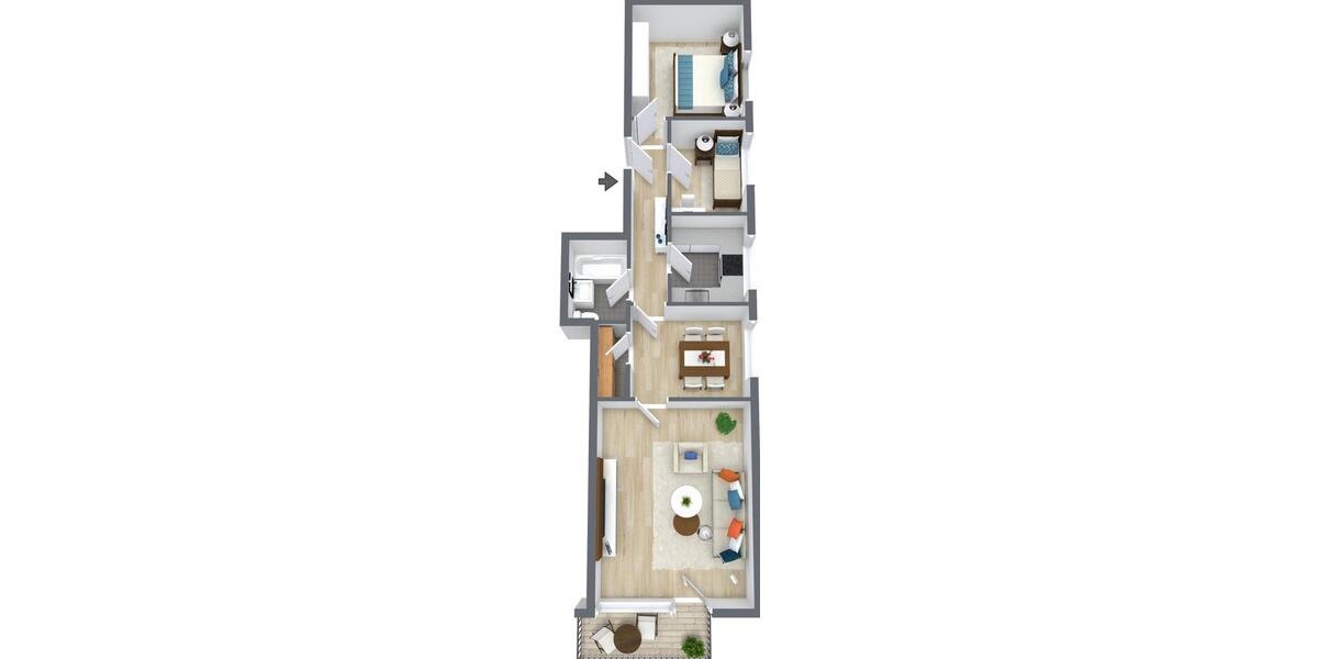 Erdgeschoßwohnung Würzburg Lengfeld - 2.5 Zimmer, 70 m&sup2;, 1.180&euro; | Angebot:26686957