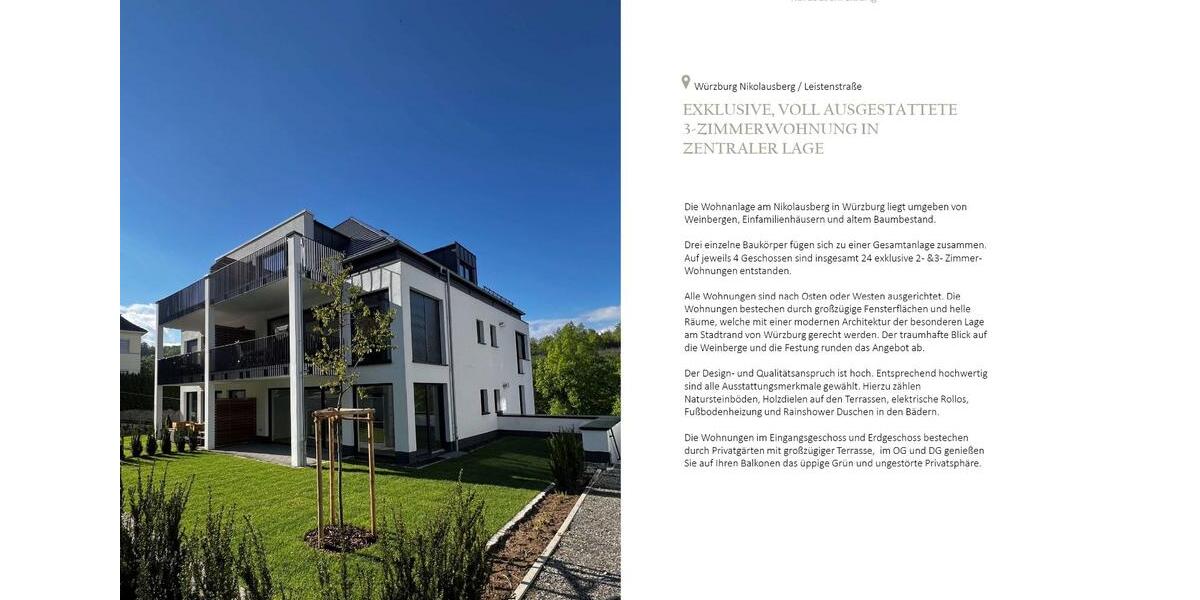 3-Zi Neubauwohnung mit großem Balkon und Südausrichtung 3 zimmer