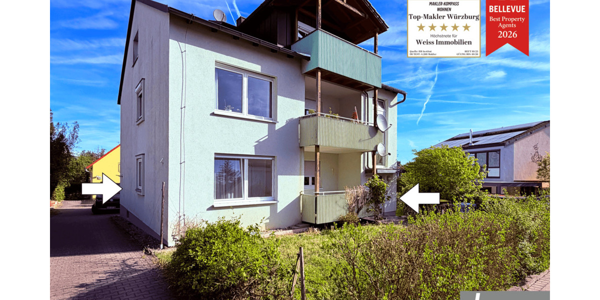 Etagenwohnung Gerbrunn - 4 Zimmer, 104 m&sup2;, 365.000&euro; | Angebot:26609032