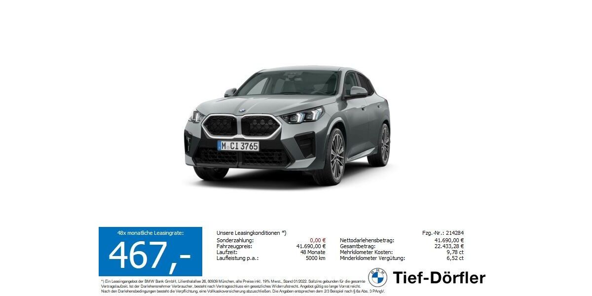 BMW X2 9.890 km 41.690 &euro; Marktsteft 97342
