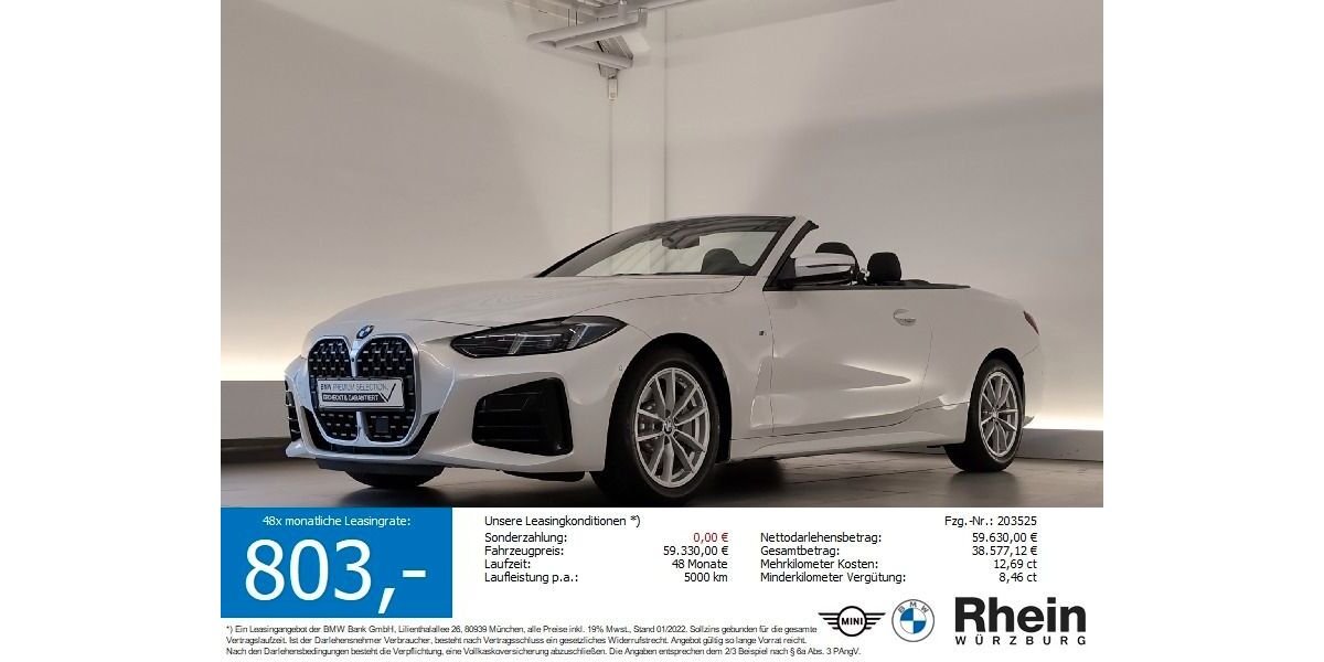 BMW 430 24.437 km 54.330 € Würzburg 97076