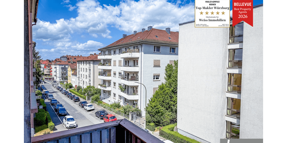 Etagenwohnung Würzburg Altstadt - 3 Zimmer, 96 m&sup2;, 1.440&euro; | Angebot:26834546