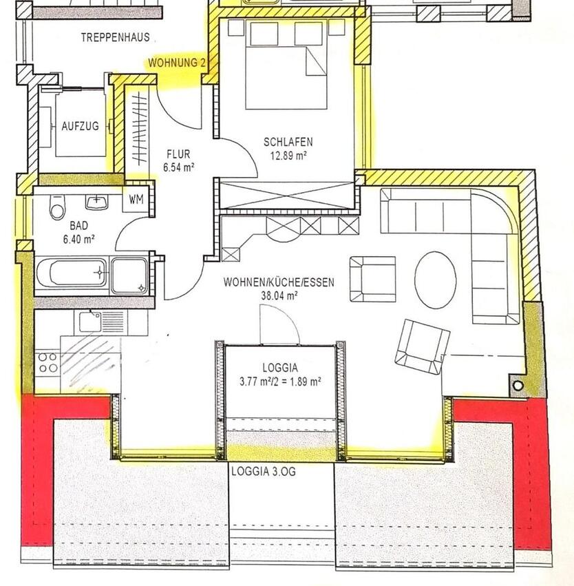 2-Zimmerwohnung in absoluter TOP-LAGE Würzbug City provisionsfrei zimmer