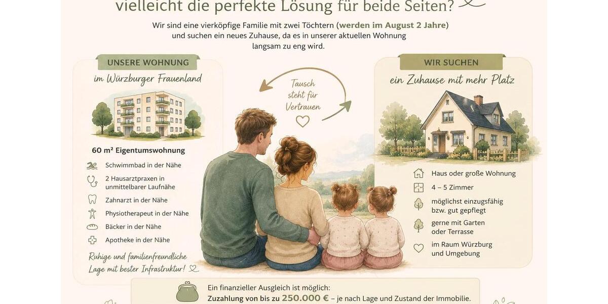 Etagenwohnung Würzburg Frauenland - 2.5 Zimmer, 60 m&sup2;, 250.000&euro; | Angebot:26882726